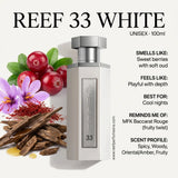 Reef 33 White - EDP Spray 100ML (3.4 OZ) Long Lasting & Luxurious Fragrance.